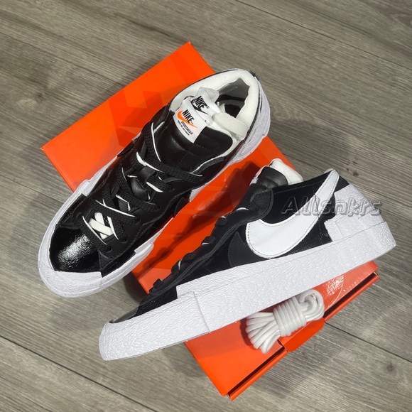 Nike x Sacai Blazer Low Black White Men’s 9 - Picture 4 of 8
